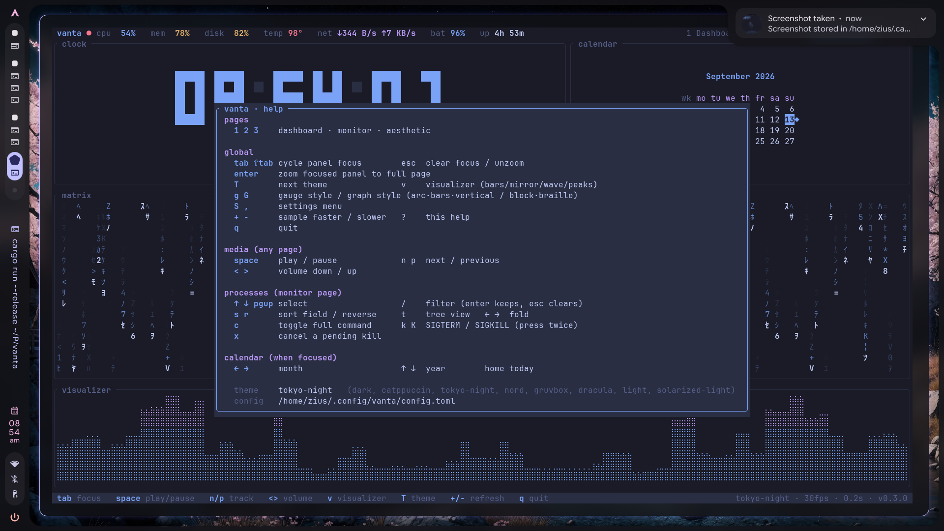 Vanta Keyboard Overlay